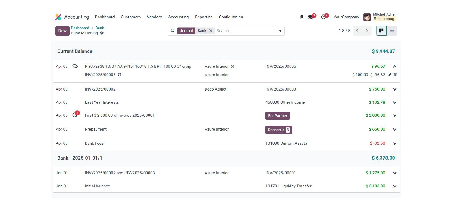 odoo new bank reconciliation